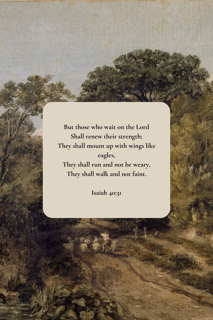 a painting with a quote on it that says, but those who wait on the lord shall