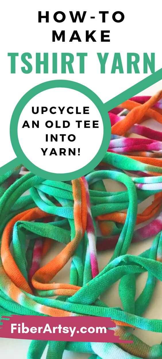 an upcycled t - shirt yarn with text overlay that says how to make tshirt yarn