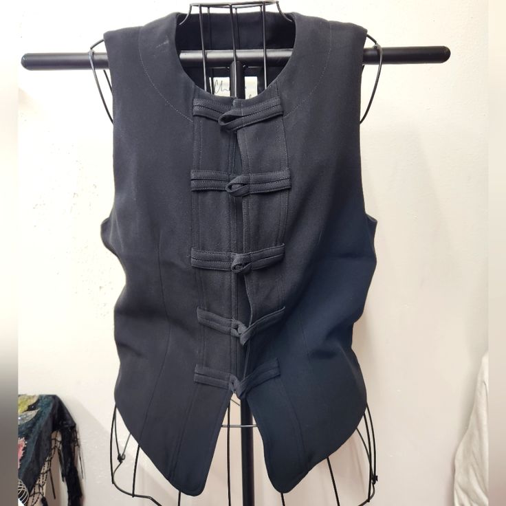 Very Nice Vest All In Black. Front Snaps ,Sleeveless. Fully Lined. Pit To Pit Measurements Approx 17 Inches And Shoulders To Hem Approx 18 Inches. Please See Pics For Care And Material Content. Moschino Jacket, Moschino, Jackets & Coats, Jackets For Women, Size 10, Women Shopping, Color, Black