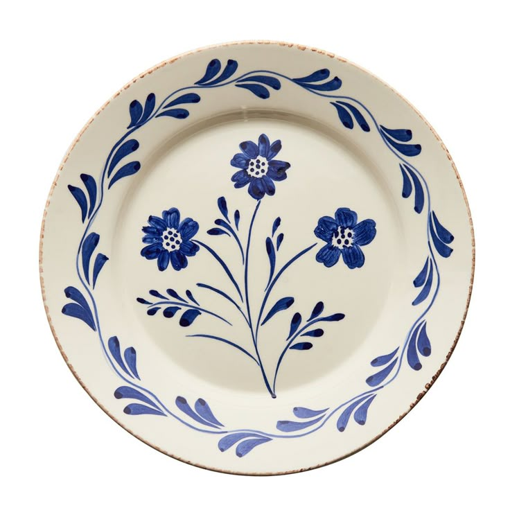 Painting Plates, Blue And White Dinnerware, Beautiful Dinner, Blue Dinner Plates, Pottery Painting Ideas, White Dinner, White Dinnerware, White Dinner Plates, Hand Painted Plates