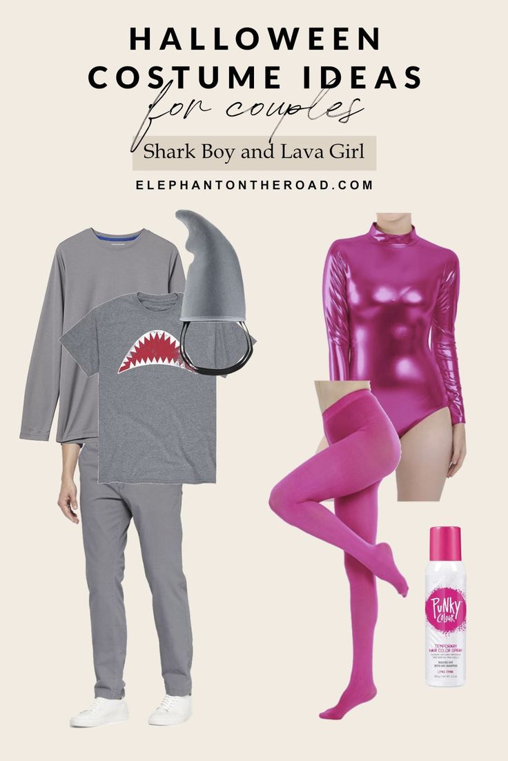 halloween costume ideas for couples shark boy and lava girl