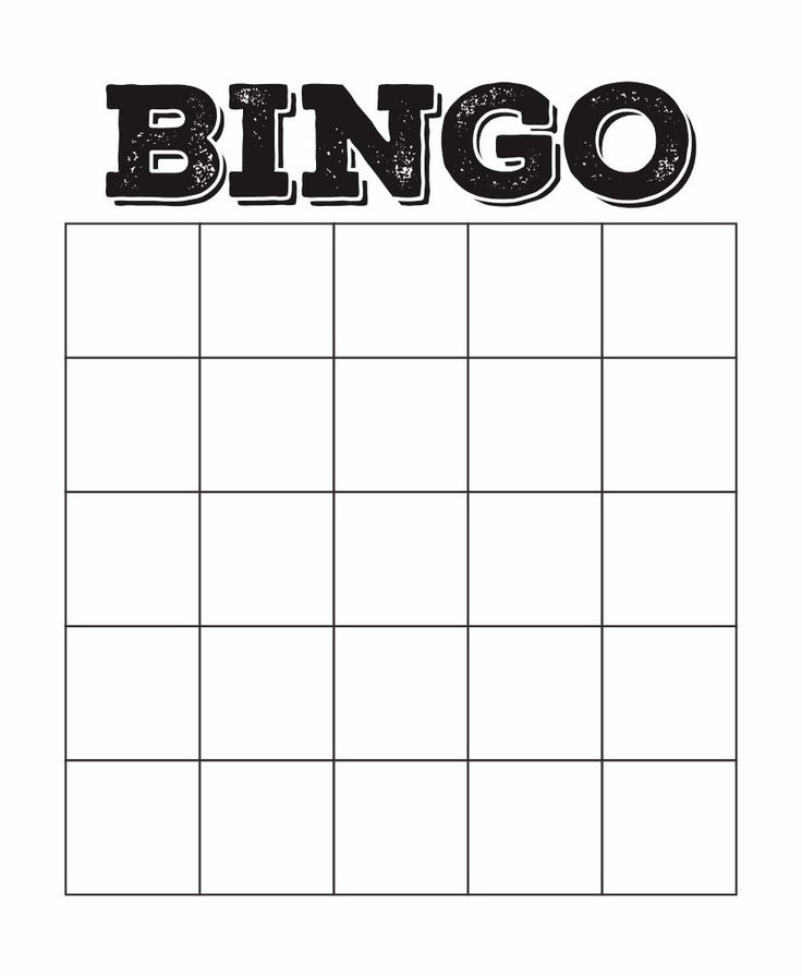 a black and white printable game with the word bingo on it