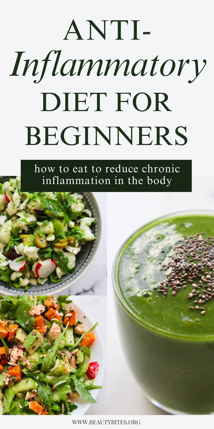 Lose weight, improve your health, and reduce pain by learning how to eat to reduce inflammation in the body. These healthy eating tips for beginners will help you get started with the anti-inflammatory diet in order to heal and feel your best. Anti-Inflammatory Foods | Foods That Cause Inflammation Eat Natural, Inflammation Diet Recipes, Inflammation Foods, Food That Causes Inflammation, Anti Inflammation Recipes, Inflammation Diet, Inflammatory Diet, Diet For Beginners, Anti Inflammation