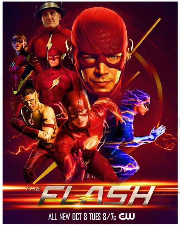 the flash tv series poster with all characters