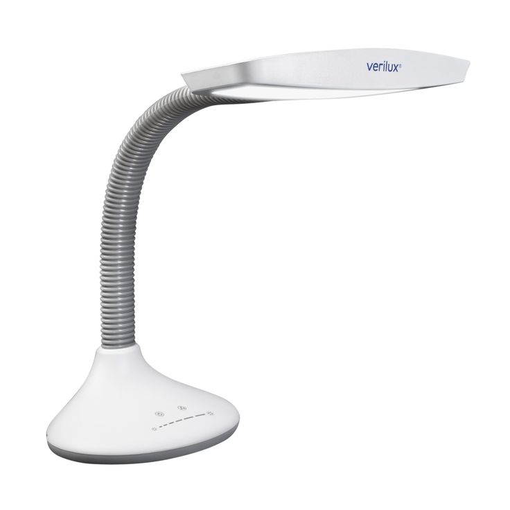 a desk lamp that is on top of a white surface with a cord attached to it