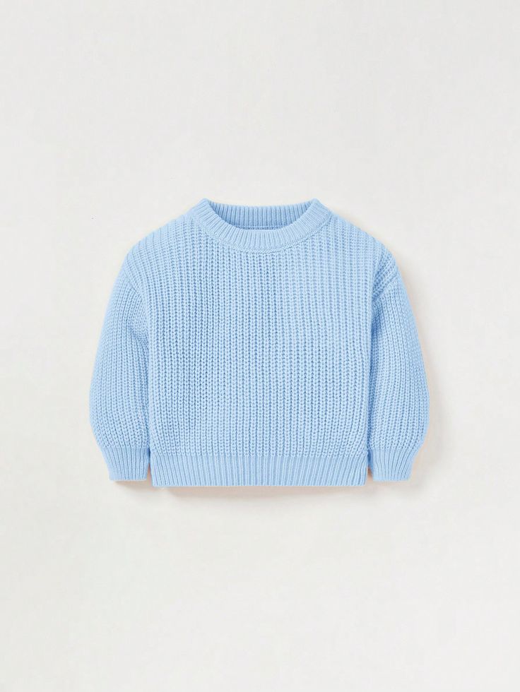 Baby Girl Casual Round Neck Long Sleeve Sweater Baby Blue   Long Sleeve Knitwear Plain Pullovers Slight Stretch  Baby Girls Clothing, size features are:Bust: ,Length: ,Sleeve Length: Cheap Blue Ribbed Sweater, Cheap Blue Soft Knit Sweater, Blue Long Sleeve Cropped Soft Knit Sweater, Blue Acrylic Soft Knit Sweater, Light Blue Long Sleeve Soft Knit Sweater, Baby Girl Sweaters, Baby Girls, Estilo Hip Hop, Slim Fit Top