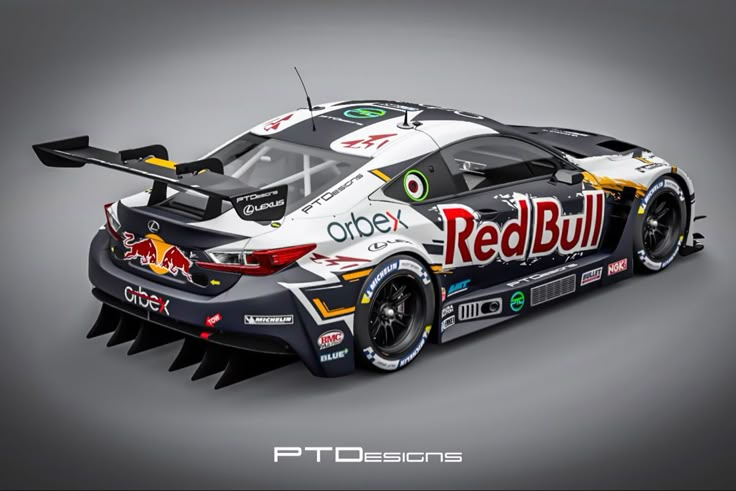 the red bull racing car is shown in this image