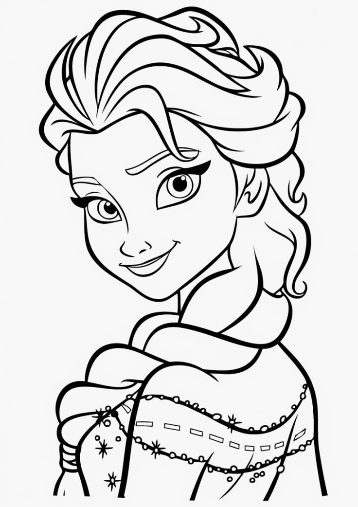 princess aurora from frozen kingdom coloring page for kids to print and color on their own