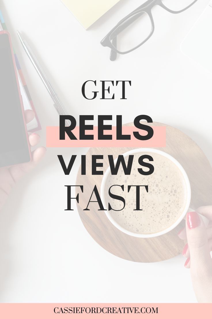 Text says "get reels views fast" and website is cassiefordcreative.com Reel Hooks Instagram, Coffee Reels, Instagram Hooks, Reel Hooks, Instagram Content Strategy, Best Time To Post, Instagram Planner, Copywriting Tips, Secret Power