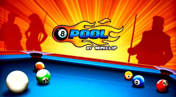 the 8 ball pool game is being played on an iphone and ipod device, while people are silhouetted behind it