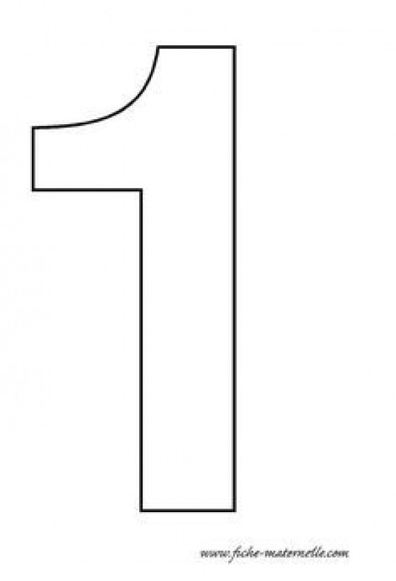 the number one is shown in black and white