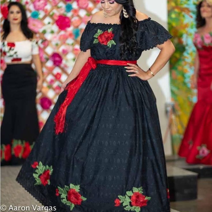 Cotton Fabric With Elastic In The Waist And Arms Traditional Mexican Dress Jalisco, Catrina Costume Dresses, Charro Outfits For Women, Mexican Dresses For Women, Ptv Concert, Mexican Dresses Traditional, Traditional Mexican Wedding Dress, Mexican Traditional Dress, Catrina Dress