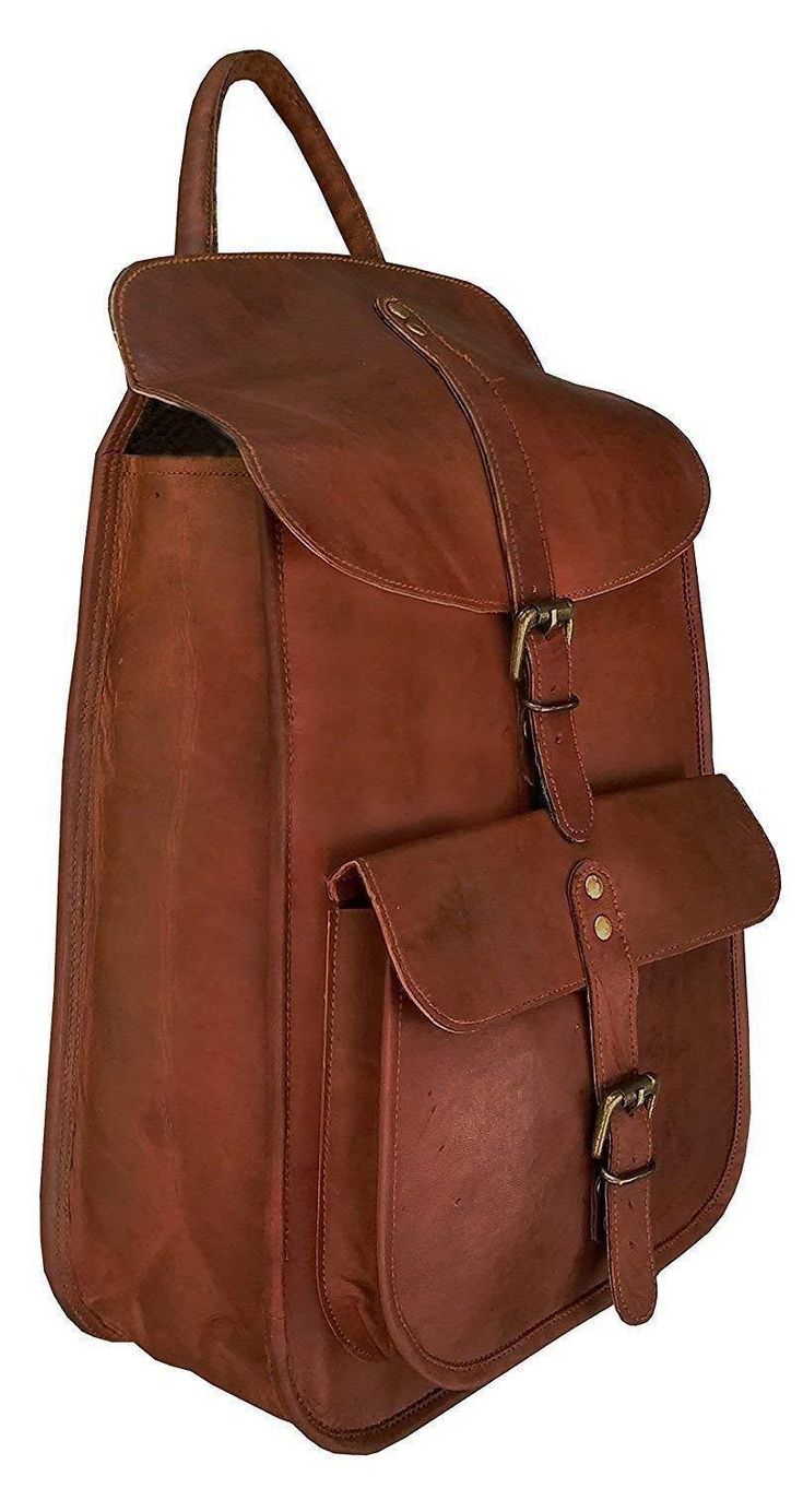 Leather Native 17" Vintage Backpack Leather Backpack Pattern, Handmade Leather Bag Woman, Leather Bag Women Handbags, Simple Leather Bag, Leather Backpacks School, Classic Leather Bag, Boho Leather Bags, Men's Backpacks, Vintage Leather Backpack