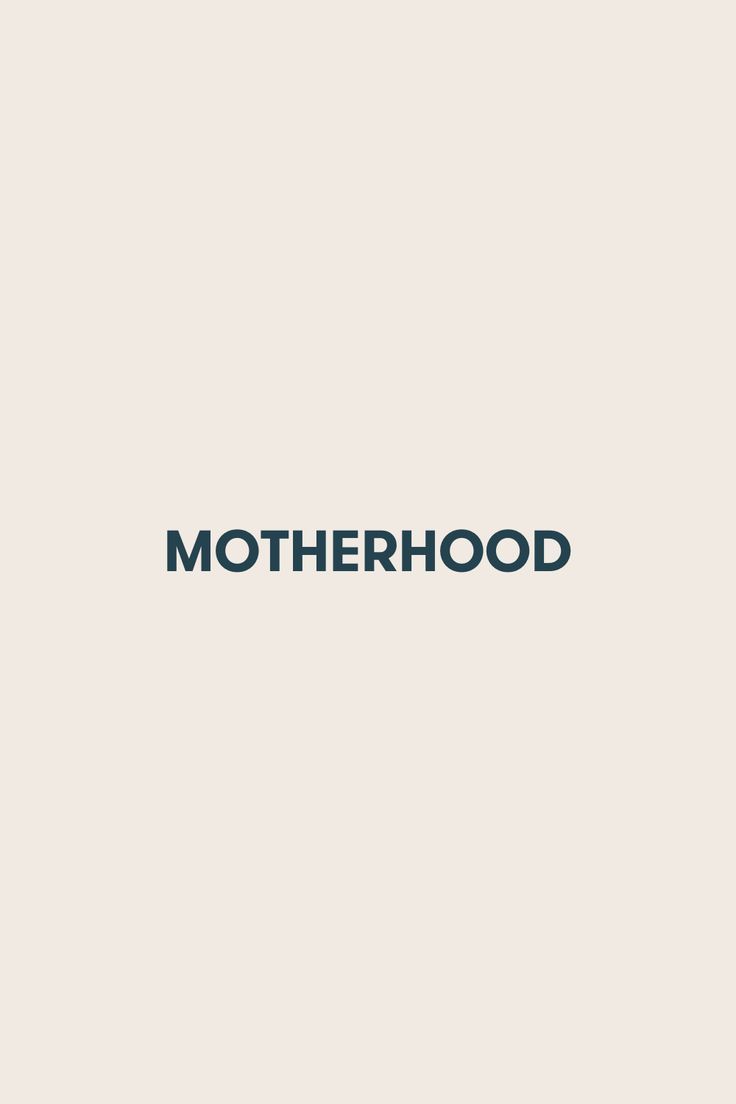 the word motherhood on a white background