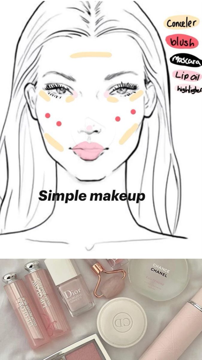 Makeup Routine Guide, Dior Lipgloss, Back To School Makeup, Makeup Charts, Makeup Look Ideas, Preppy Makeup, Makeup Routines, Clean Girl Makeup, Makeup Order