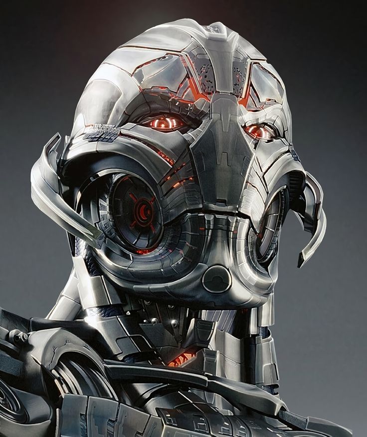 an image of a robot with red eyes