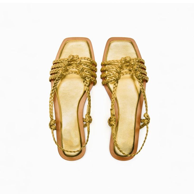 Color: gold, Shoe Size: 38 Women French Style, Gold Shoe, Bohemian Flat, Low Heel Flats, Chunky Heels Casual, French Women Style, Summer Sandals Flat, Latin Dance Shoes, Modern Sandals