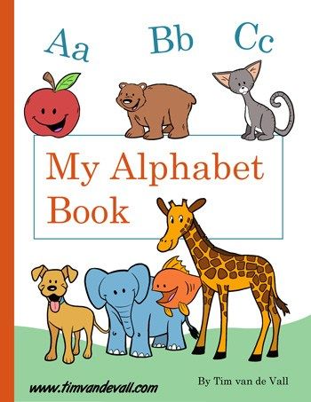 a children's book with an elephant, giraffe, and other animals