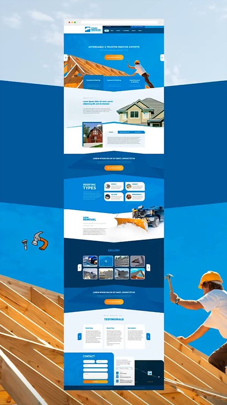 the website design is designed to look like it has been built on top of wooden planks