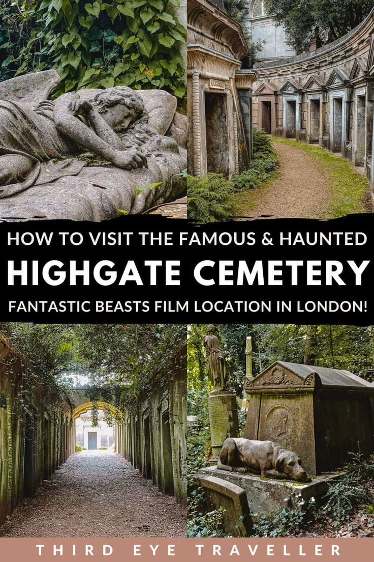 the cover of how to visit the famous and haunted highgate cemetery in london