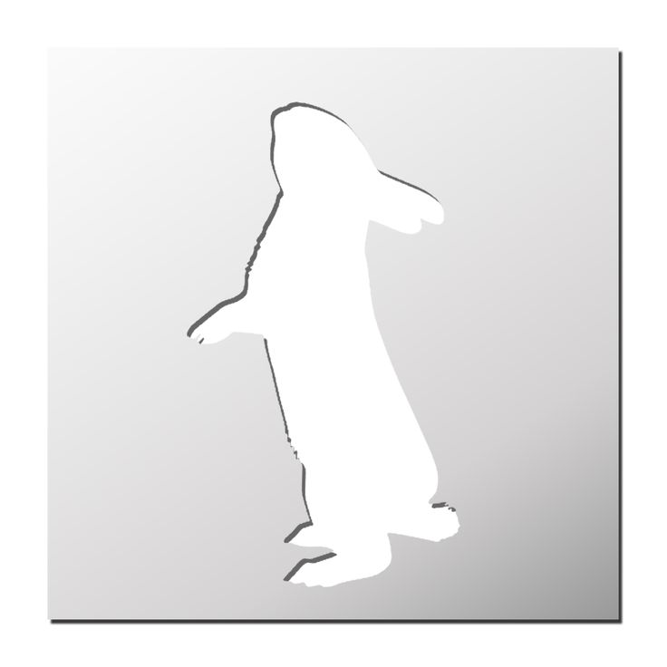 the silhouette of a dog is shown in white and gray paper with black border around it