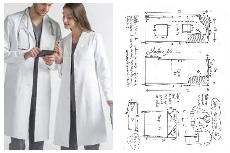 a man and woman wearing lab coats, standing next to each other