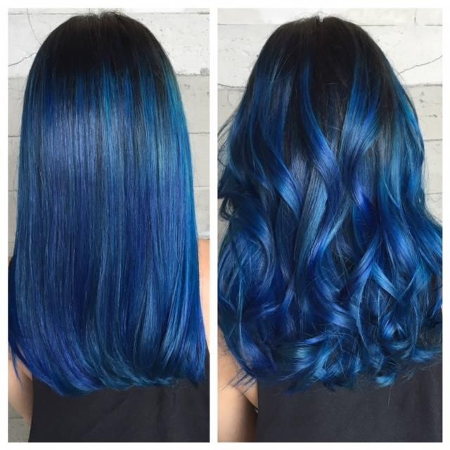 FORMULA: Blue Sombre | Modern Salon Blue Hair Color, Blue Ombre Hair, Wacky Hair, Hair Color Blue, Ombre Hair Color, Dye My Hair, Rainbow Hair, Cool Hair Color, Crazy Hair