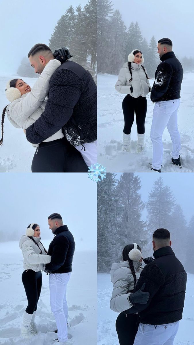 Christmas With Boyfriend Aesthetic, Snow Aesthetic Pictures, Cute Christmas Couple Pictures, Couples Winter Outfits, Nieve Aesthetic, Couples Christmas Pictures, Winter Couple Pictures, Christmas Couple Pictures, Snow Photoshoot