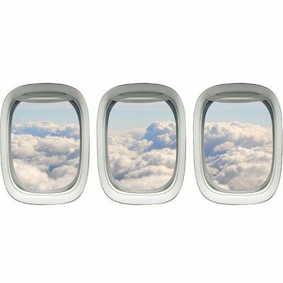 three planes are flying in the sky above the clouds and there is no image here to provide a caption for