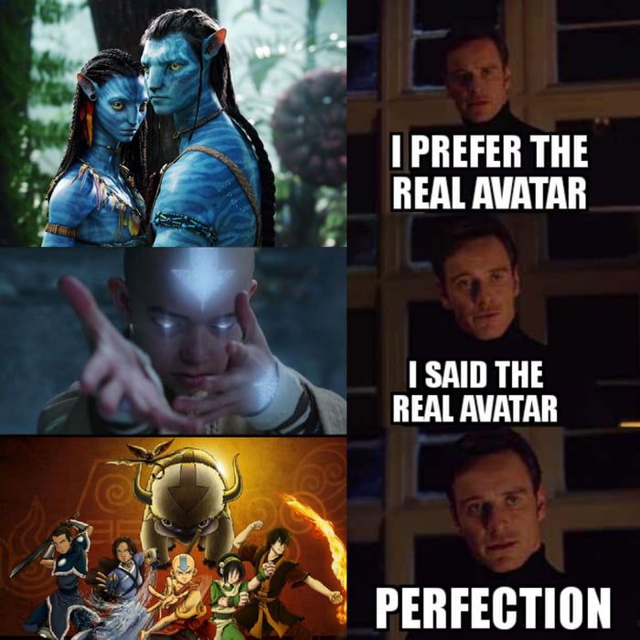 two different avatars with caption that says i prefer the real avatar