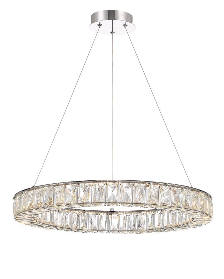 a large circular chandelier with many crystal pieces hanging from the middle of it