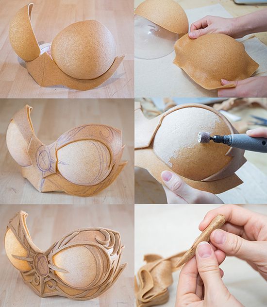 there are several pictures of how to make an origami bra