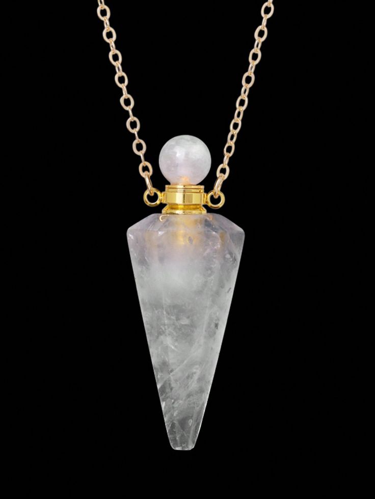 1pc Gold Color Stainless Steel Natural Stone Cone Perfume Bottle Necklace For Women Men Healing Black Obsdian Clear Quartz White Crystal Rose Quartz Pendant Reiki Essentials Oil Diffuser Vial Necklace H119  Vintage   Stone     Men Fashion Jewelry, size features are:Bust: ,Length: ,Sleeve Length: Perfume Necklace, Vial Necklace, Oil Diffuser Necklace, Essential Oil Necklace Diffuser, Quartz Crystal Pendant, Diffuser Necklace, Rose Quartz Pendant, Bottle Necklace, Crystal Rose