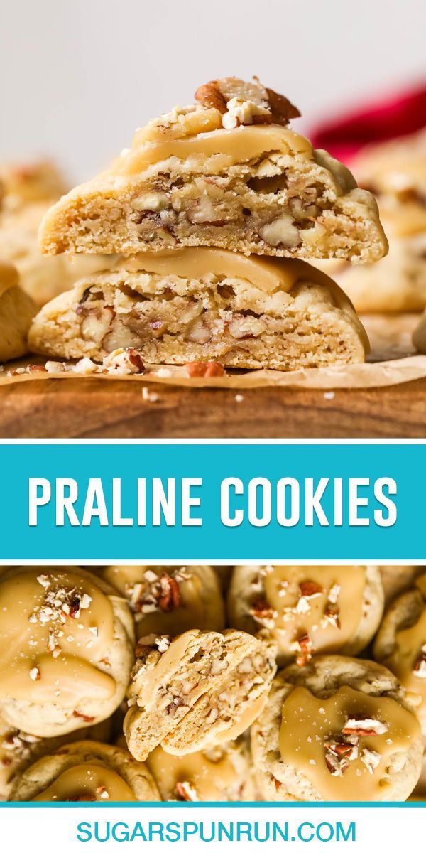 these are some cookies stacked on top of each other with the words pralie cookies above them