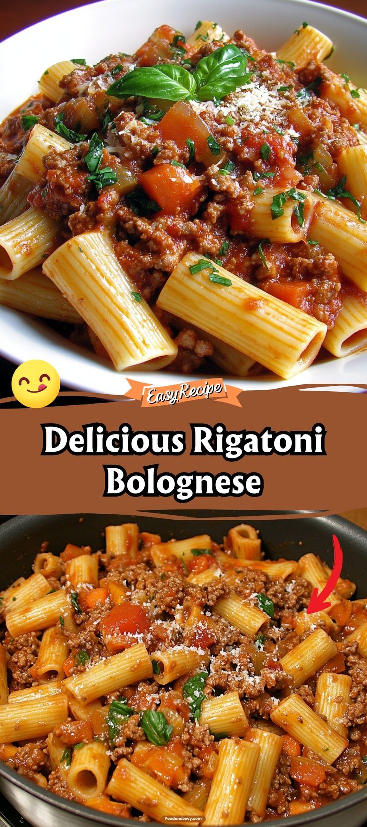 two pictures with different types of pasta and sauce in them, one has meat and the other has cheese