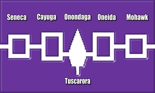 a purple and white poster with the words tuscarora