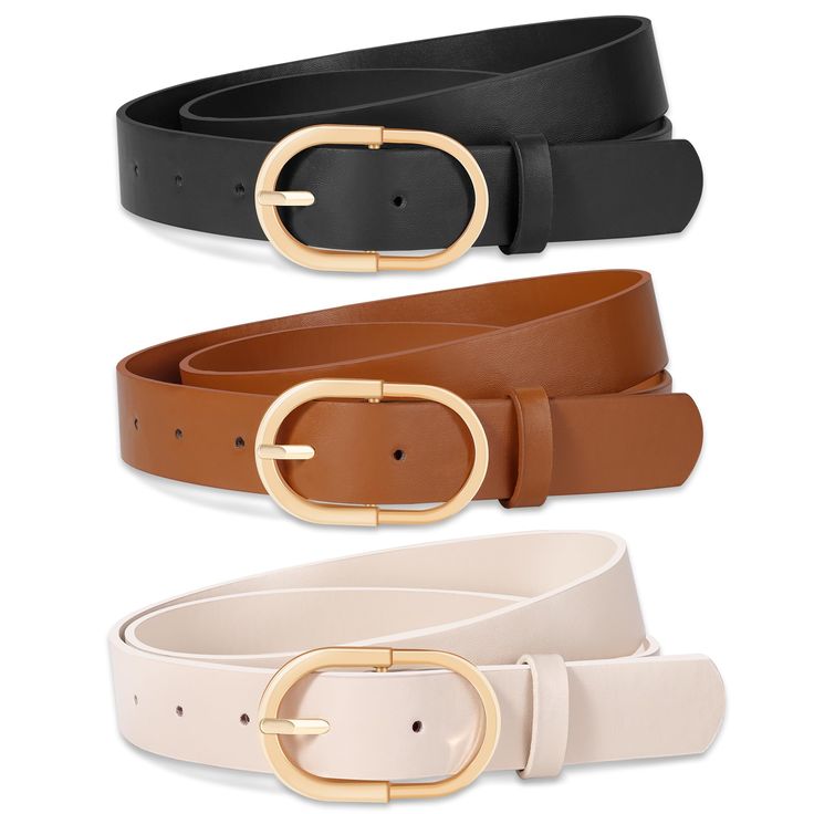 PRICES MAY VARY. The simple design of this women leather belt combines modern and classic elements, showing a fashion-forward atmosphere and adding a sense of personality and fashion to your overall look. Made of high-quality PU leather, the belt has a soft and comfortable texture. Whether it is paired with casual or formal wear, it can become your highlight and show your taste and style. This fashion leather belt offers a variety of size options to fit people of different waist sizes, allowing Leather Dress Fashion, Belt For Jeans, Fit People, Work Belt, Waist Belts, Branded Belts, Casual Belt, Belt Style, Casual Accessories