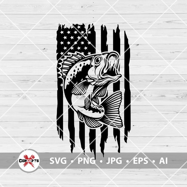 Usa Flag Bass Fishing Svg American Bass Fishing Svg USA Bass | Etsy in ...