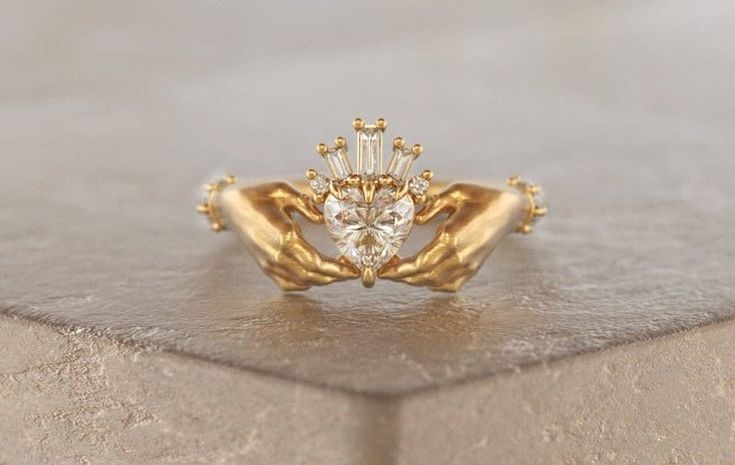 Classic claddagh engagement ring styles from Etsy Claddagh Wedding Ring, Irish Wedding Traditions, Claddagh Engagement Ring, Claddagh Ring Wedding, Gold Claddagh Ring, Claddagh Ring, Claddagh Rings, Jewelry Lookbook, Dream Jewelry