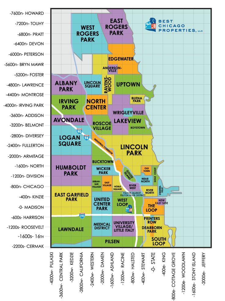 a map showing the locations of many parks and attractions in lincoln park, chicago county