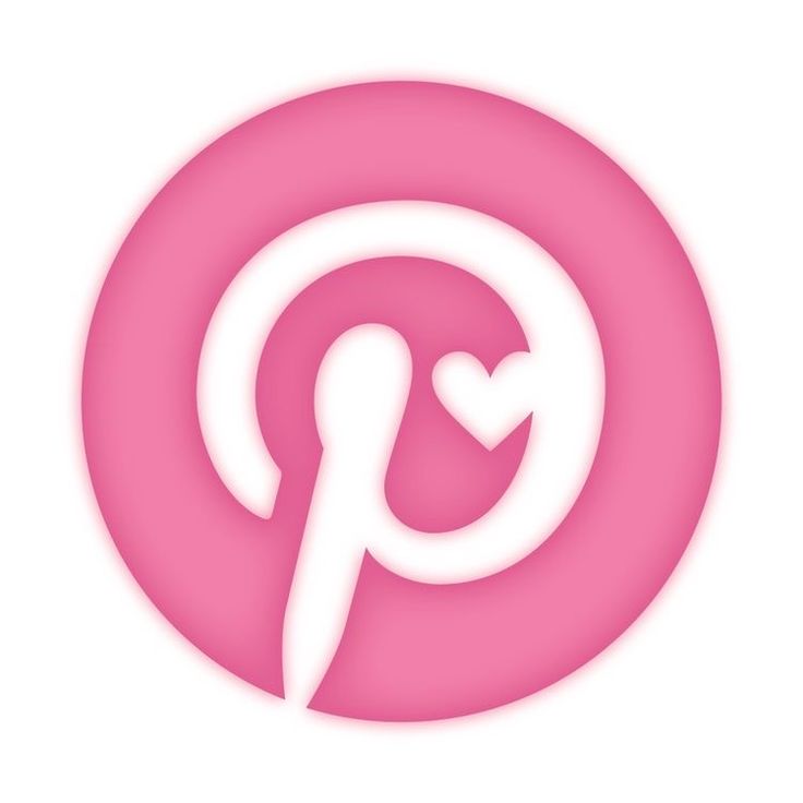 the pinter logo is pink and white