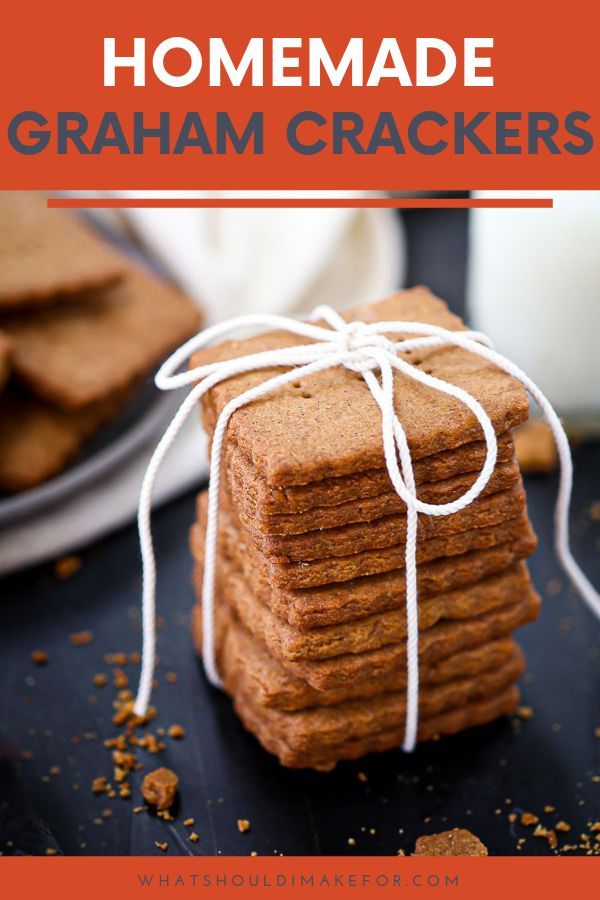 homemade graham crackers stacked on top of each other