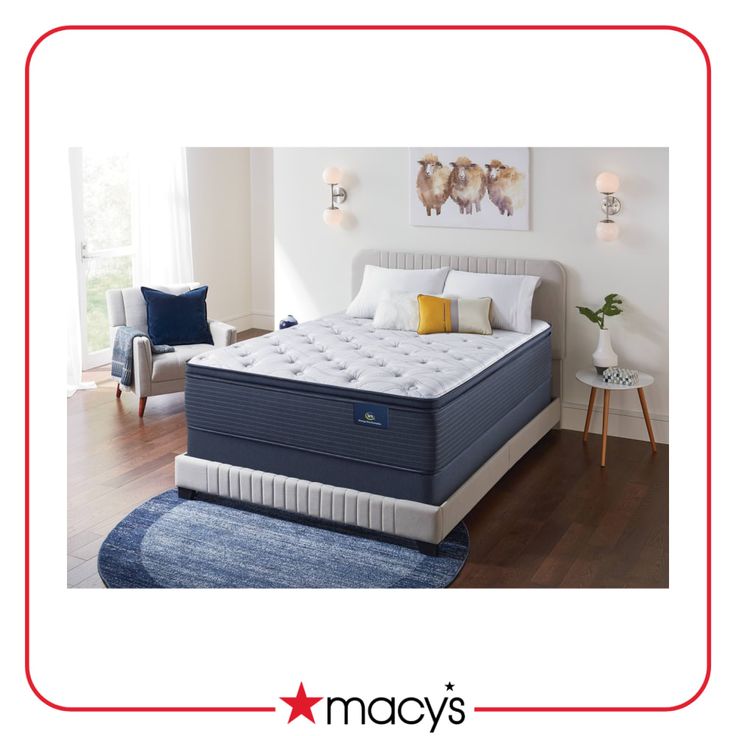 an image of a bedroom setting with mattresses and pillows on the bedding in it