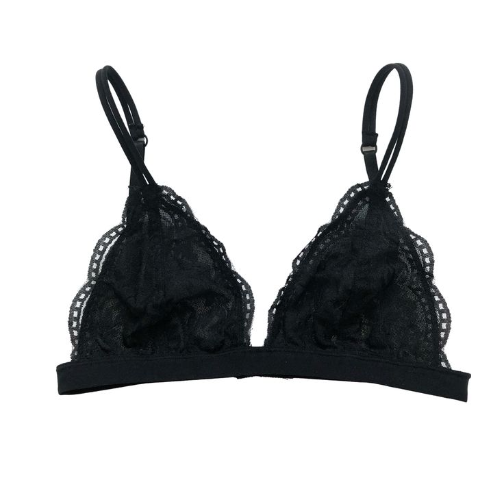 Our best selling triangle floral lace bralette. Partially Lined With Soft Stretch Mesh Stretch Lace Unpadded Adjustable Double Straps Hook And Eye Back Closure 95% Nylon, 5% Spandex Hand Wash In Cold Water / Lay Flat To Dry S/M fits 32A, 32B, 34A, 34BM/L fits 34B, 34C, 36B Earthy Outfits, Black Lace Bralette, Triangle Bralette, Black Bralette, Lace Design, Stretch Lace, Lace Bralette, Black Floral, Floral Lace