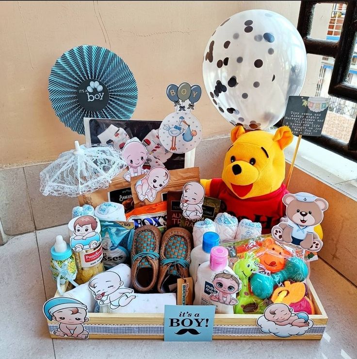 winnie the pooh baby shower gift basket