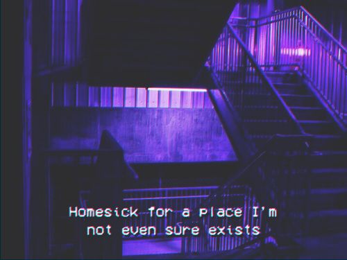 an image of stairs with the words homesick for a place i'm not even sure exits