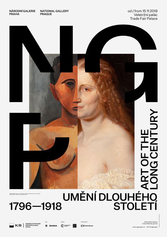 the poster for an exhibition with two women