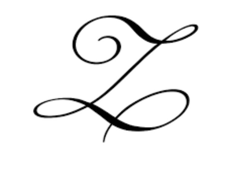 the letter l is shown in black ink