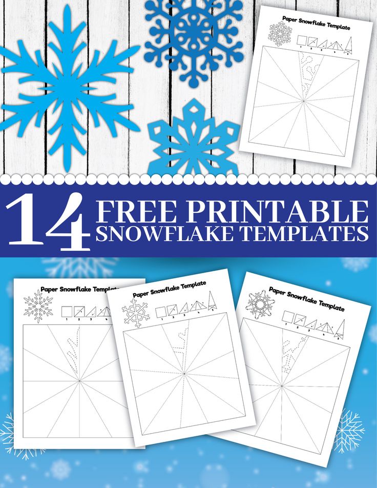 printable snowflake templates for kids and adults to make with the winter theme