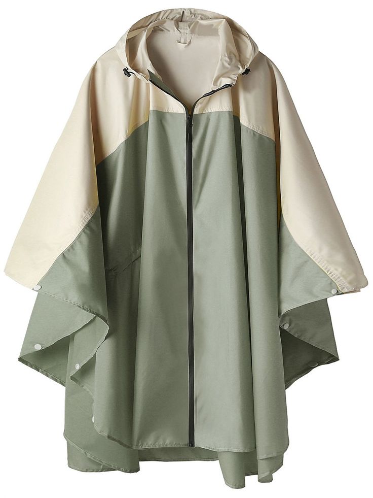 SaphiRose Waterproof Rain Poncho Coat Colorblock(Blue and Creamy-White): Amazon.ca: Sports & Outdoors Waterproof Poncho, Long Rain Coat, Poncho Jacket, Waterproof Tote, Raincoat Jacket, Rain Poncho, Rain Jacket Women, Vera Bradley Tote, Hooded Coat